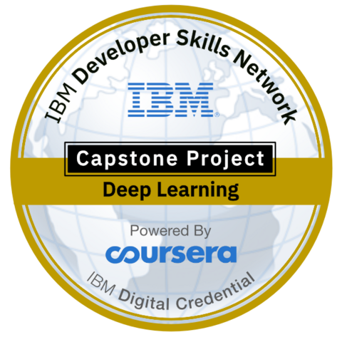 AI Capstone Project with Deep Learning — credly badge