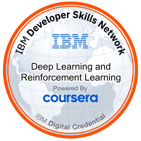 Deep Learning and Reinforcement Learning — credly badge