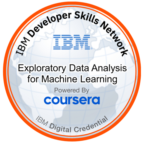 Exploratory Data Analysis for Machine Learning — credly badge