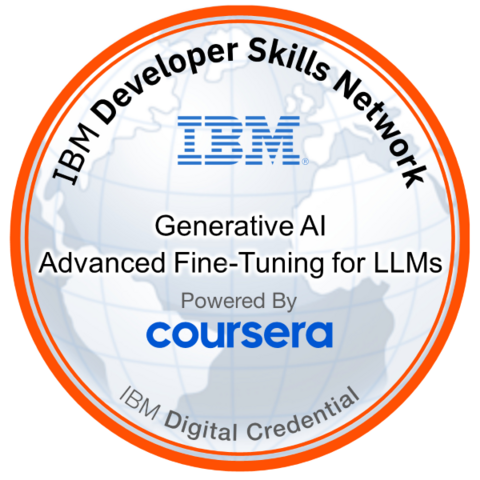 Generative AI Advanced Fine-Tuning for LLMs — credly badge